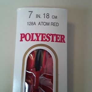 Zipper polyester atom red color 7in.